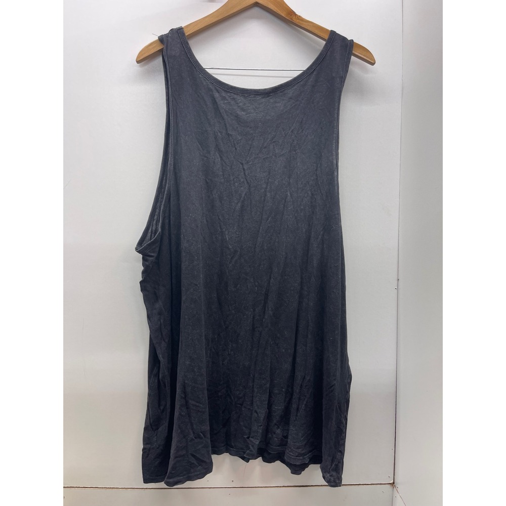 Fleetwood Mac Rumours Graphic Tank Top Washed Black Rock Band Tee Sleeveless 3X - Picture 2 of 3